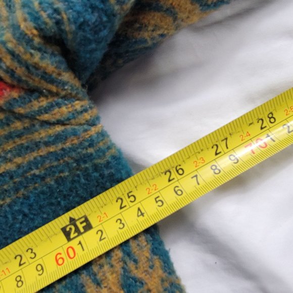 Vintag Kathryn Deene Womens 14/16 Red Wool Toggle Button Jacket Cowboys Horses - Picture 8 of 10